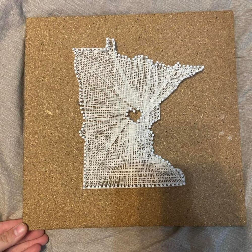 Minnesota string art map
